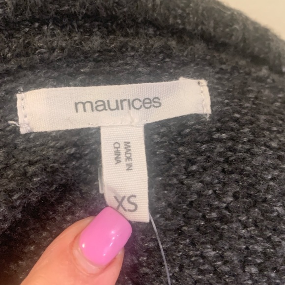 Maurices Charcoal and Cream Cardigan - Picture 2 of 5